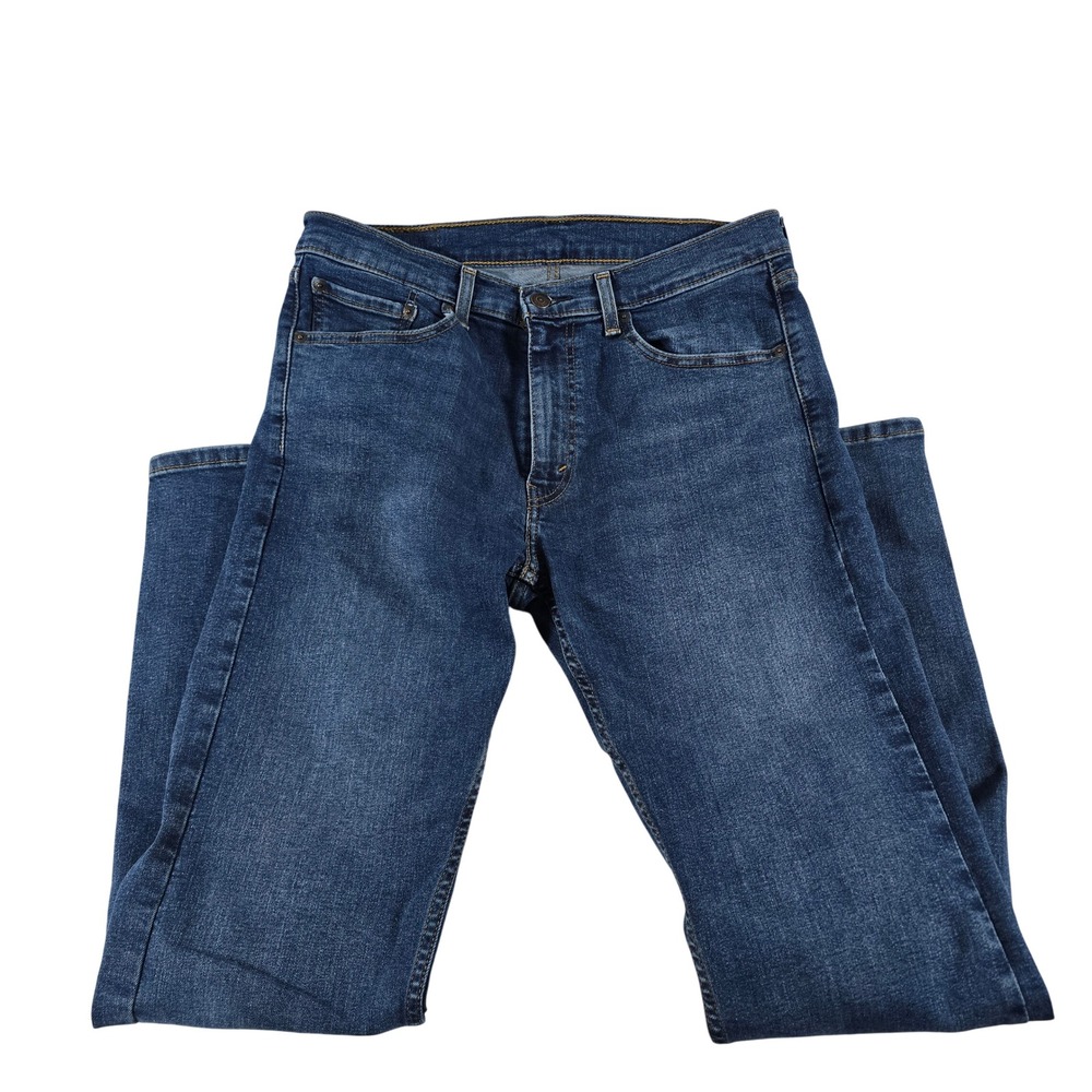 Levis 506 Standard Straight Leg Jeans Mens 32x32 Dark Wash Blue Denim Pants